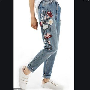 Topshop PETITE Mom Moto Jeans
